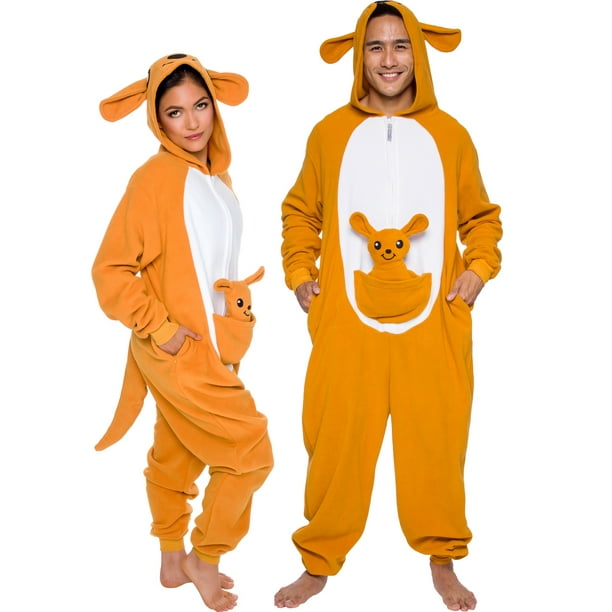 Kangaroo SILVER LILLY Unisex Adult Plush Animal Halloween Costume Pajamas